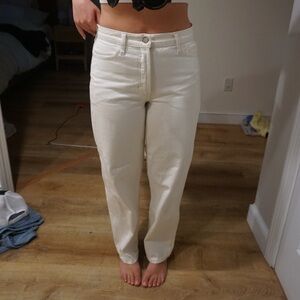 Banana Republic Women's Cream Straight Leg Jeans